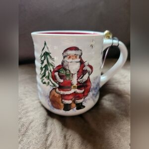 Christmas Santa Mug Peppermint And Pine NWT